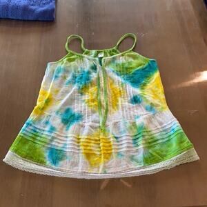 Old Navy tie dye 100% cotton tank top bohemian summer festival